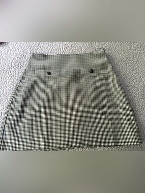 Black and Blue Gingham Mini Skirt